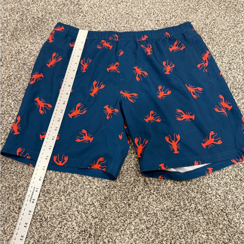 Men's LRD Size L Swim Suit Blue Lobster Lined Elastic Waist Swim Beach Pool - Picture 5 of 7